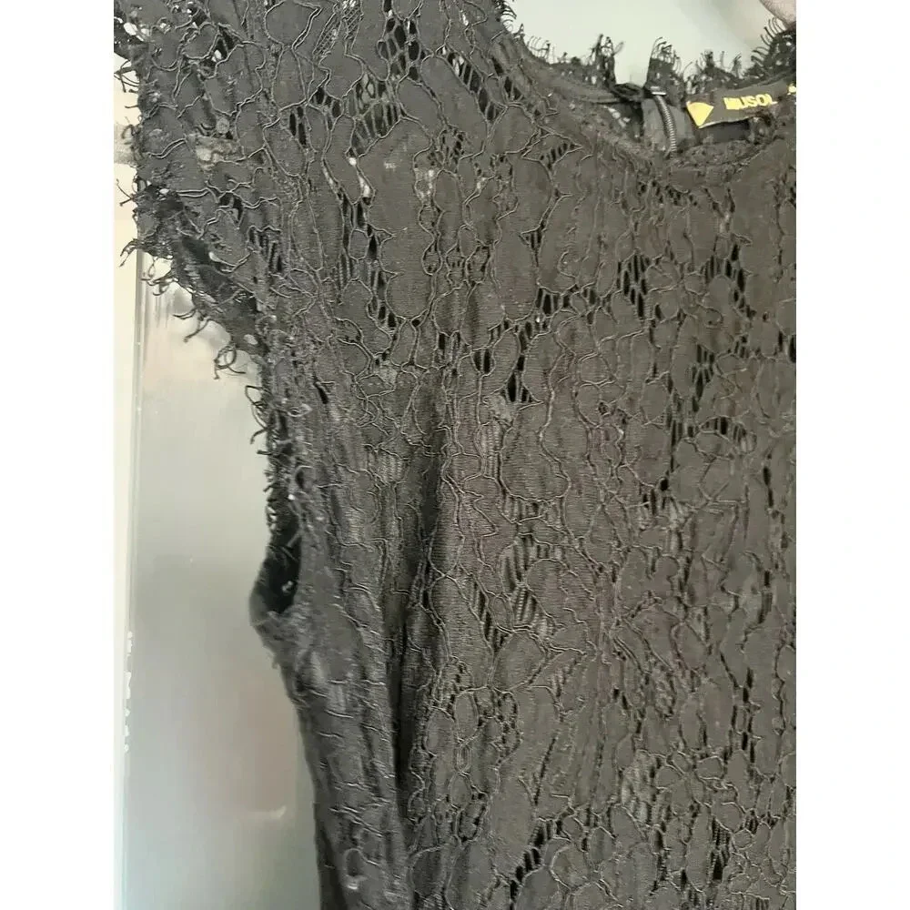 Miusol Women's Floral Lace Slim Evening Cocktail Lined Mini Dress Size Medium - Picture 7 of 14